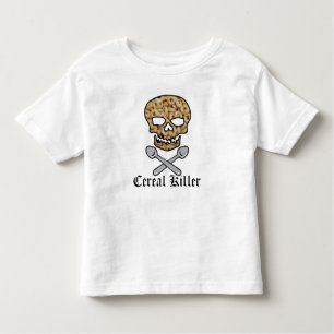 Cereal Killer Skull and Cross Spoons Toddler T-Shirt