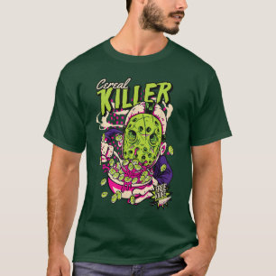 Cereal Killer Slapstick Horror Art girl T-Shirt