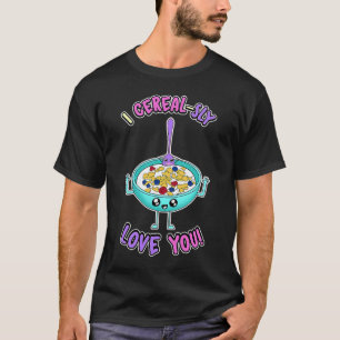 Cereal Valentines Day I Cereal Sly Love You Couple T-Shirt