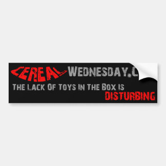 Cereal Wednesday Bumper Sticker