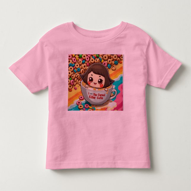 #CerealKillerCutieVibes-luckycharmpinkmagic Toddler T-Shirt (Front)
