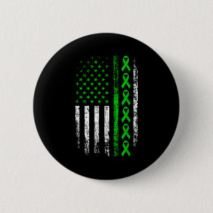 Cerebral palsy awareness american flag for women 6 cm round badge