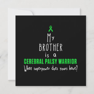 Cerebral Palsy Awareness Brother Warrior T-shirt Holiday Card