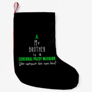 Cerebral Palsy Awareness Brother Warrior T-shirt Small Christmas Stocking