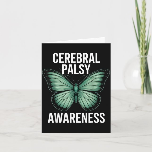 Cerebral Palsy Awareness Butterfly Suprters And Ad Card (Front)