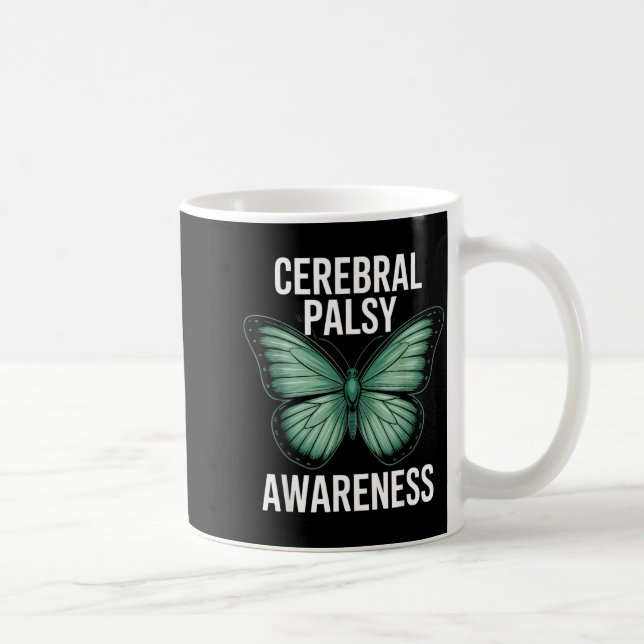 Cerebral Palsy Awareness Butterfly Suprters And Ad Coffee Mug (Right)