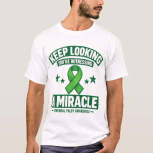 Cerebral Palsy Awareness Green Ribbon Support T-Shirt