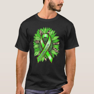 Cerebral Palsy Awareness Leopard Sunflower Green R T-Shirt