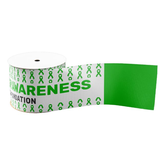 Cerebral Palsy Awareness Pattern Ribbon Grosgrain Ribbon (Spool)