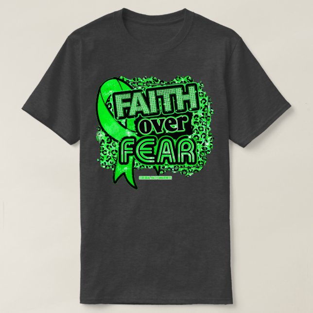 Cerebral Palsy awareness Ribbon Faith Over Fear Le T-Shirt (Design Front)