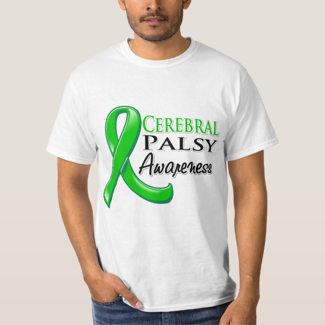 Cerebral Palsy Awareness Ribbon T-Shirt (Front)