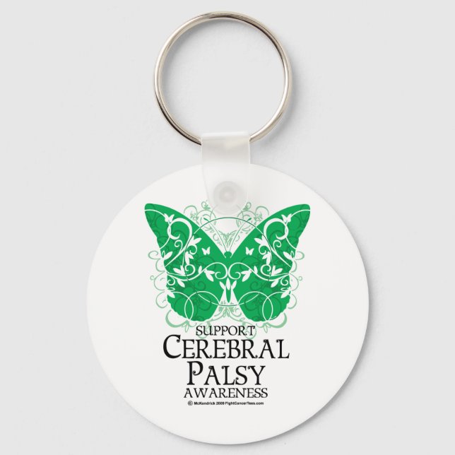 Cerebral Palsy Butterfly Key Ring (Front)