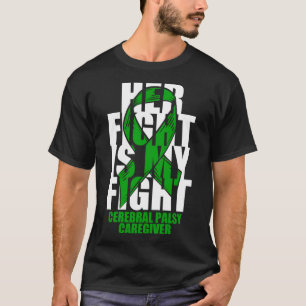 Cerebral Palsy Caregiver Awareness Month Green Rib T-Shirt