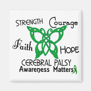 Cerebral palsy Celtic Butterfly 3 Magnet