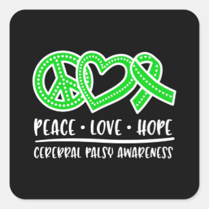 Cerebral Palsy, cerebral palsy awareness Square Sticker