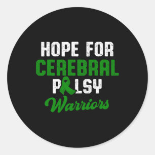 Cerebral Palsy Cp Awareness Hope Warrior Survivor Classic Round Sticker