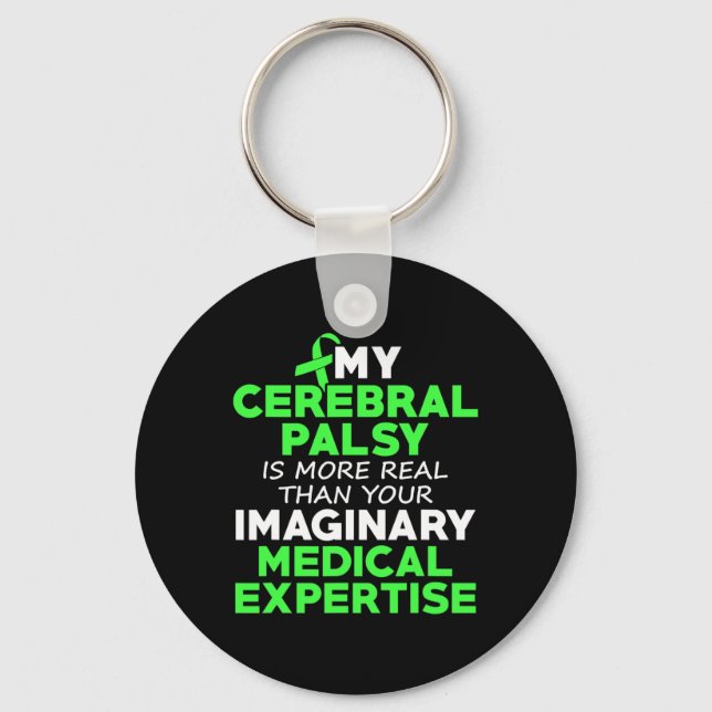 Cerebral Palsy Cp Awareness Real Warrior Survivor  Key Ring (Front)