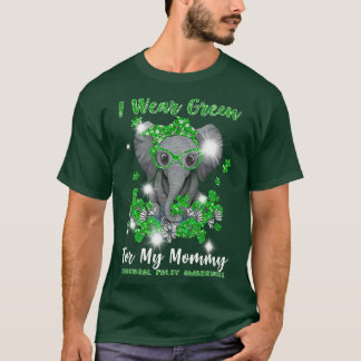 Cerebral Palsy Elephant I Wear Green CP Mummy  T-Shirt