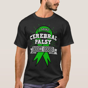 Cerebral Palsy Green Ribbon CP Awareness Disease P T-Shirt