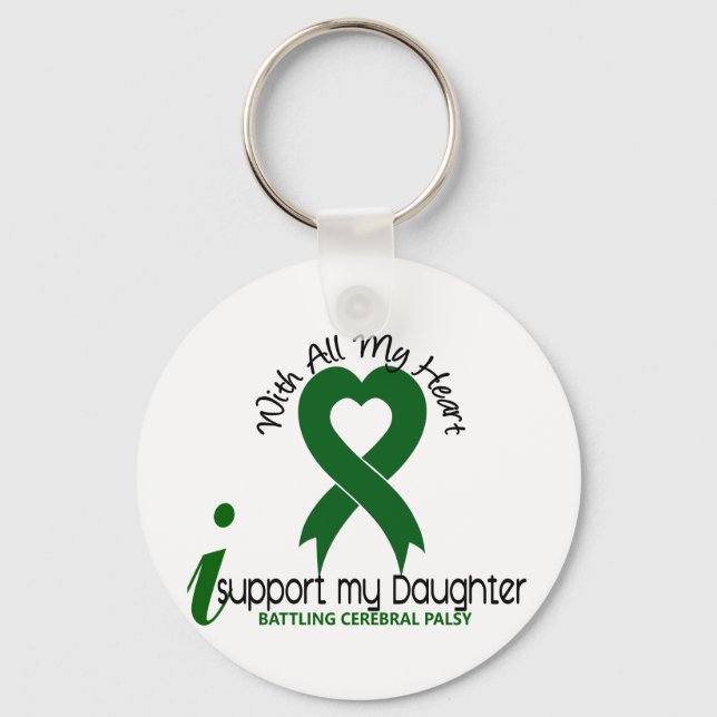 Cerebral Palsy I Support My Daughter Key Ring (Front)