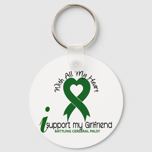 Cerebral Palsy I Support My Girlfriend Key Ring (Front)