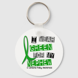 Cerebral Palsy I Wear Green For My Nephew 37 Key Ring