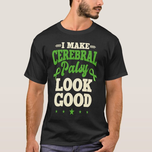 Cerebral Palsy Patient Green Awareness Ribbon CP S T-Shirt (Front)