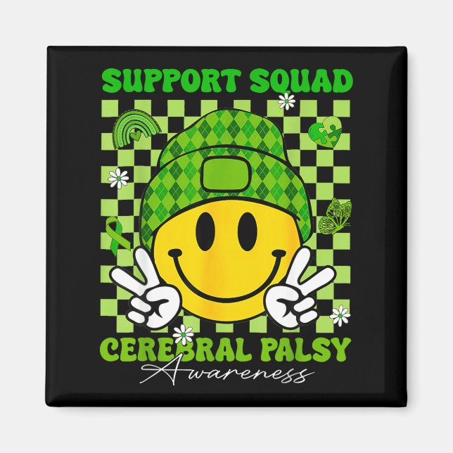 Cerebral palsy support squad cerebral palsy magnet (Front)