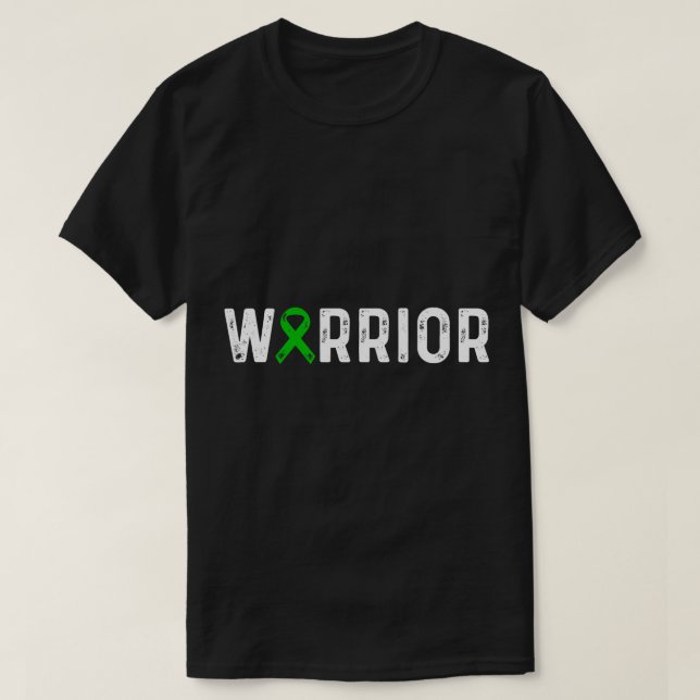 Cerebral Palsy Warrior Awareness Green Ribbon CP K T-Shirt (Design Front)