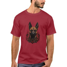Ceremonial Belgian Malinois with Warrior Attire