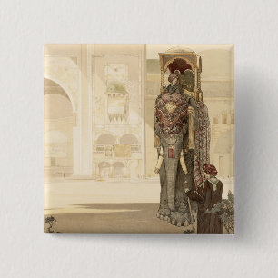 Ceremonial Elephant, from 'The Jungle Book' by Rud 15 Cm Square Badge
