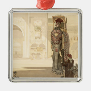 Ceremonial Elephant, from 'The Jungle Book' by Rud Metal Tree Decoration