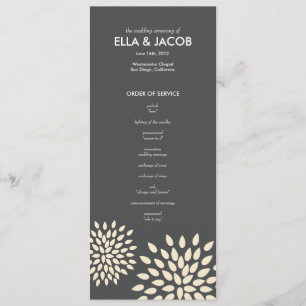 Ceremony Program // Posh Petals // Vanilla