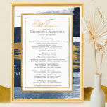 Ceremony Programs Signs | Blue Wedding Abstract<br><div class="desc">Dive into our Abstract Wedding Collection and let your wedding shine. The collection is a unique mix of navy blue and gilded accents paired perfectly with a modern watercolor twist. This Pinterest board offers you a chance to explore exquisite designs and get inspiration for your special day.</div>