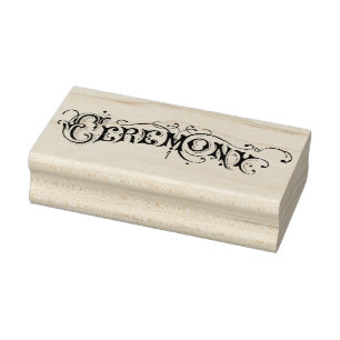Ceremony Wedding Typography Vintage Art Stamp