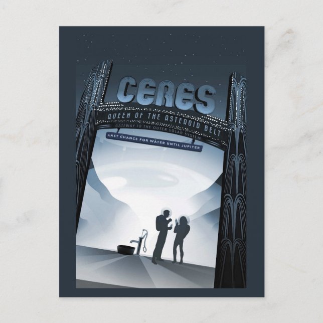 Ceres Dwarf Planet Space Sci Fi Postcard (Front)