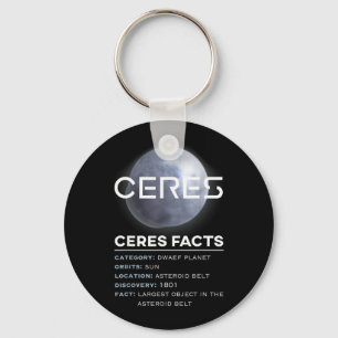 Ceres Facts - Dwarf Planet Space Astronomy Key Ring