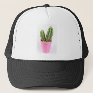 Cereus cactus in a pink pot trucker hat