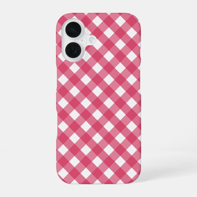Cerise gingham Case-Mate iPhone case (Back)