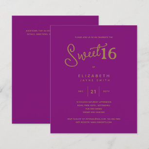 Cerise SWEET 16 Modern Elegant Budget Birthday