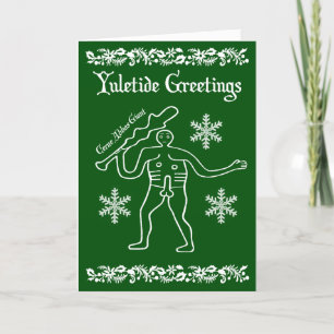 Cerne Abbas Giant, Yuletide, Christmas Holiday Card