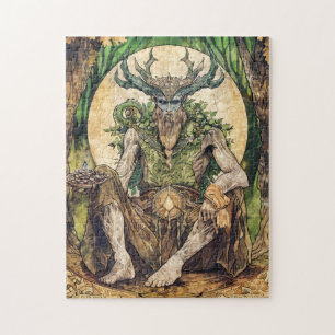 Cernunnos  Celtic Horned God of Nature Jigsaw Puzzle