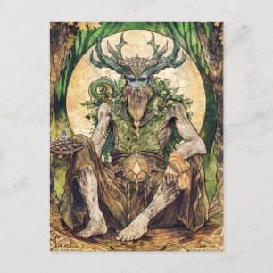Cernunnos  Celtic Horned God of Nature Postcard