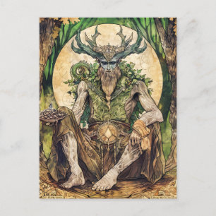 Cernunnos Celtic Horned God of Nature Postcard