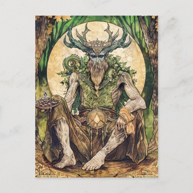 Cernunnos  Celtic Horned God of Nature Postcard (Front)