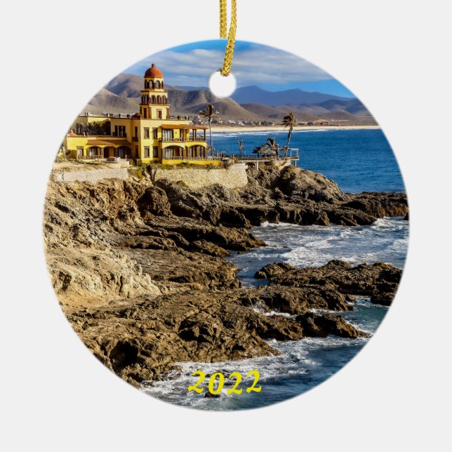 Cerritos Beach, Hacienda, Ceramic Ornament (Front)