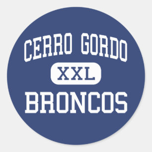 Cerro Gordo - Broncos - Junior - Cerro Gordo Classic Round Sticker