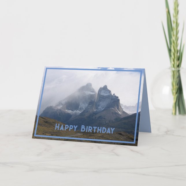 Cerro Paine Grande, Mountains, Patagonia,  Chile Card (Front)