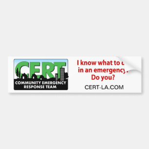CERT Bumper Sticker-customise Bumper Sticker