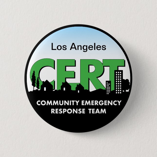 CERT Button-customise 6 Cm Round Badge (Front)
